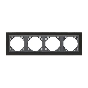 MARCO CUÁDRUPLE MECANISMO EFAPEL 90940 TQS NIQUEL/GRIS