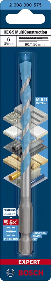 Broca EXPERT HEX-9 Multi Construction 6 x 90 x 150 mm - Imagen 2