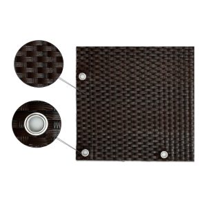 Panel de Ratán para Balcón o Valla (Marrón y Negro) 100×500 cm