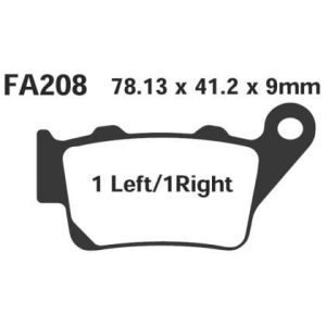 PASTILLA FRENO MOTO ORGANICA EBC FA208R
