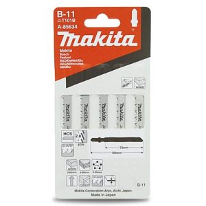 Sierra caladora para madera 3″ T101B B-11 x 5unid Corte recto acabado 3-60mm Makita A-85634