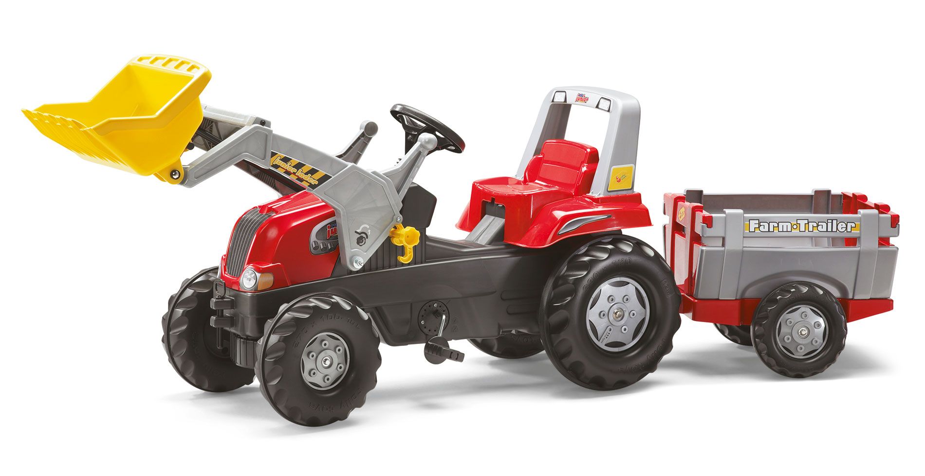RT CON PALA + REMOLQUE ROLLY JUNIOR TRACTOR A PEDALES ROLLY TOYS 811397