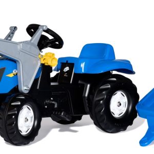 NEW HOLLAND CON PALA + REMOLQUE ROLLY KID TRACTOR A PEDALES ROLLY TOYS 023929