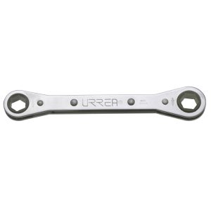 Llave de estrías pulido espejo plana de matraca métrica, 12 puntas, 10 x 13 mm Urrea 1192MB