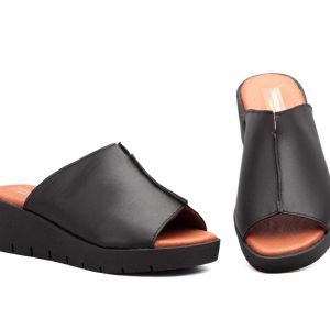 Zuecos Sandalias Mujer Piel Cuña