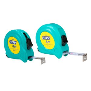 Flexómetro con carcasa de plástico turquesa 5 m x 3/4″ Foy 142128