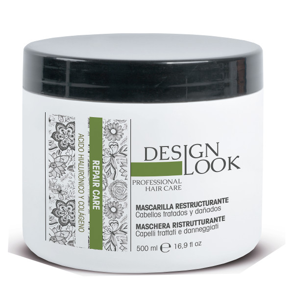 Mascarilla Reestructurante Acido Hialuronico Y Colageno Repair Care 500ml Design Look