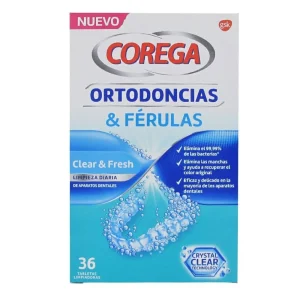 Corega Ortodoncias & Ferulas 36 Tabletas Limpiadoras