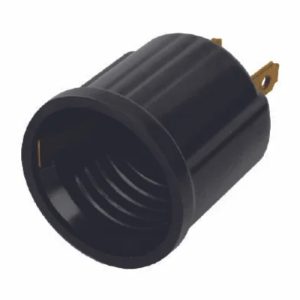 117542 PORTALAMPARA CON CLAVIJA COLOR NEGRO AKSI