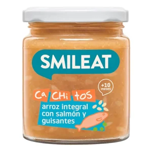 Smileat Tarrito Cachitos Arroz Integral Con Salmon Y Guisantes  230G