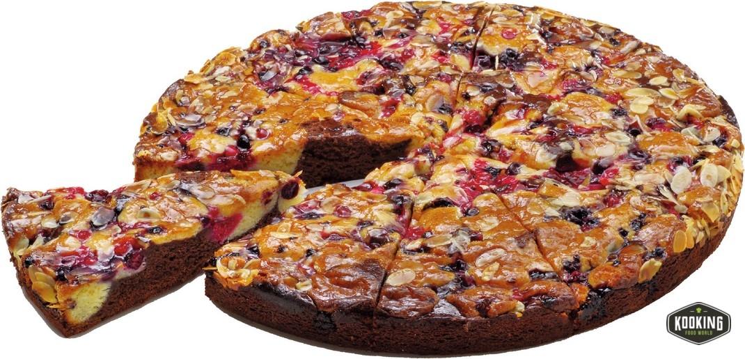 TARTA DE CHOCOLATE Y FRUTOS ROJOS 31cm (125gr / 10 porciones)Caja de 6 Und.