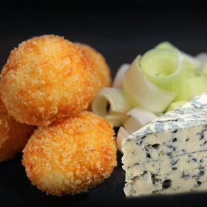 MINI CROQUETAS CABRALES Y NIEZ »CROCON» 15gr / 3cm, Bandeja de1kg – CAJA DE 6 BANDEJAS