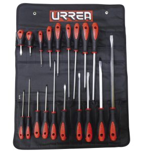 Juego de destornilladores con mango bimaterial combinados, 19 piezas Urrea 8600E
