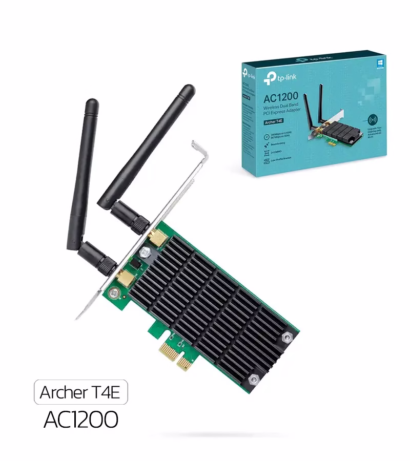 Archer T4E: Tarjeta Wi-Fi PCI Express AC1200 Doble Banda | Conexión Ultrarrápida para tu PC | TP-Link
