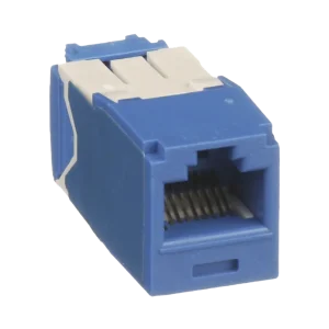 Conector Jack RJ45 Estilo TG, Mini-Com, Categoría 6A, de 8 posiciones y 8 cables, Color Azul