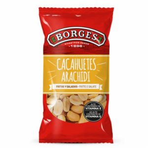 Cacahuetes Fritos con Sal Borges 35 g – Caja de 32 Bolsas