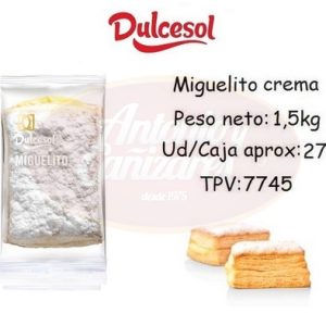MIGUELITO CREMA 1,5 KG ENVUIELTO DULCESOL – Caja de 27 Unidades
