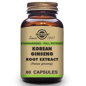 Ginseng Coreano Extracto de Raíz (Panax ginseng) – 60 Cápsulas vegetales