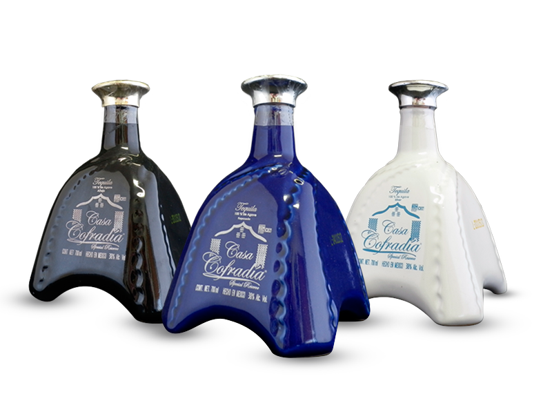 TEQUILA CASA COFRADIA CERÁMICA BLANCO 70CL 38% - Imagen 2