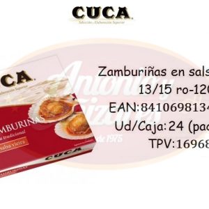 Zamburinas en Salsa Vieira Pack3 13/15 ro-120 Cuca – Pack 5 Unidades