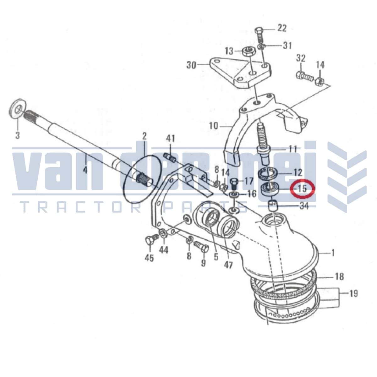 Rodamiento axial de bolas Hinomoto E264, E394, E2604, E2804 - Imagen 3