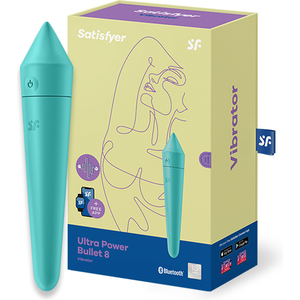 SATISFYER ULTRA POWER BULLET 8 CON APP – TURQUESA
