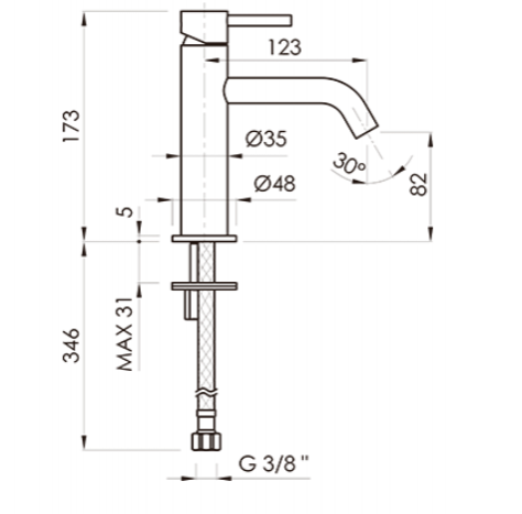 Grifo lavabo LOOP metal gun de Sanycces - Imagen 7